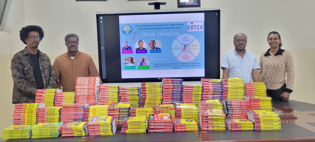 Bdu Library BDU Alumni and Friends Donated 100k Birr Worth Books to EiTEX Community ...